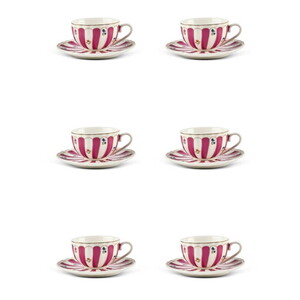  PEROTTİ BALAT 6 KİŞİLİK PORSELEN KAHVE FİNCAN TAKIMI