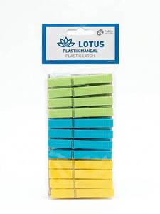 IVORY LOTUS 24'LÜ BÜYÜK PLASTİK MANDAL #1