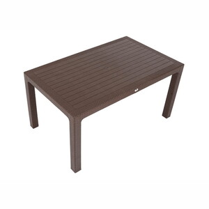 SAĞLAM MANDELLA ELİT KAHVE CAMSIZ RATTAN MASA 90x150cm