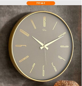 GALAXY EXCLUSİVE GOLD ÇERÇEVELİ BEJ KADRAN DUVAR SAATİ