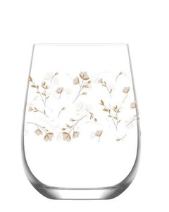 LAV LIFE 3'LÜ BEYAZ ÇİÇEKLİ MEŞRUBAT BARDAĞI 475cc