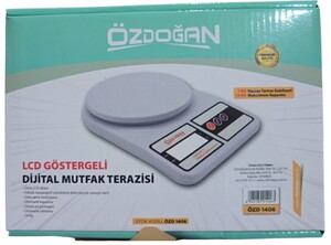 ÖZDOĞAN LCD GÖSTERGELİ DİJİTAL MUTFAK TERAZİSİ 10kg