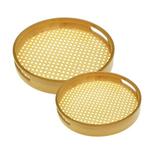 KRD HOME BAMBU 2\'Lİ YUVARLAK TEPSİ