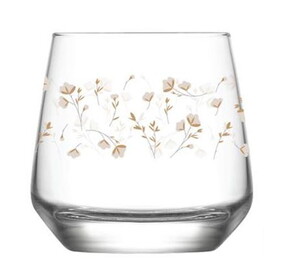 LAV LIFE BEYAZ ÇİÇEKLİ 3'LÜ MEŞRUBAT BARDAĞI 345cc