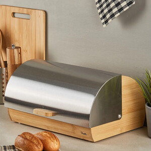  PEROTTİ ADELİNO BAMBU DEMİR KAPAK EKMEK DOLABI