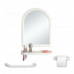 ÇELİK AYNA-169 MİNİ KUBBELİ BANYO AYNA SETİ