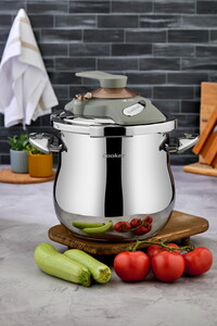  COOKER MATİK KLİPSO KAPAK DÜDÜKLÜ TENCERE 9 LT