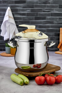  COOKER MATİK KLİPSO KAPAK DÜDÜKLÜ TENCERE 9 LT