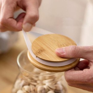  KRD HOME BAMBU KAPAKLI YUVARLAK 2'Lİ SAKLAMA KABI ORTA BOY
